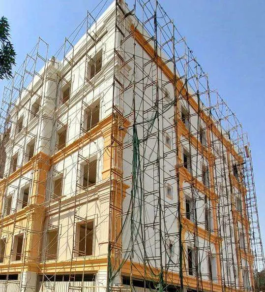 عمارة سكنية — أعمال الواجهات بالزوايا